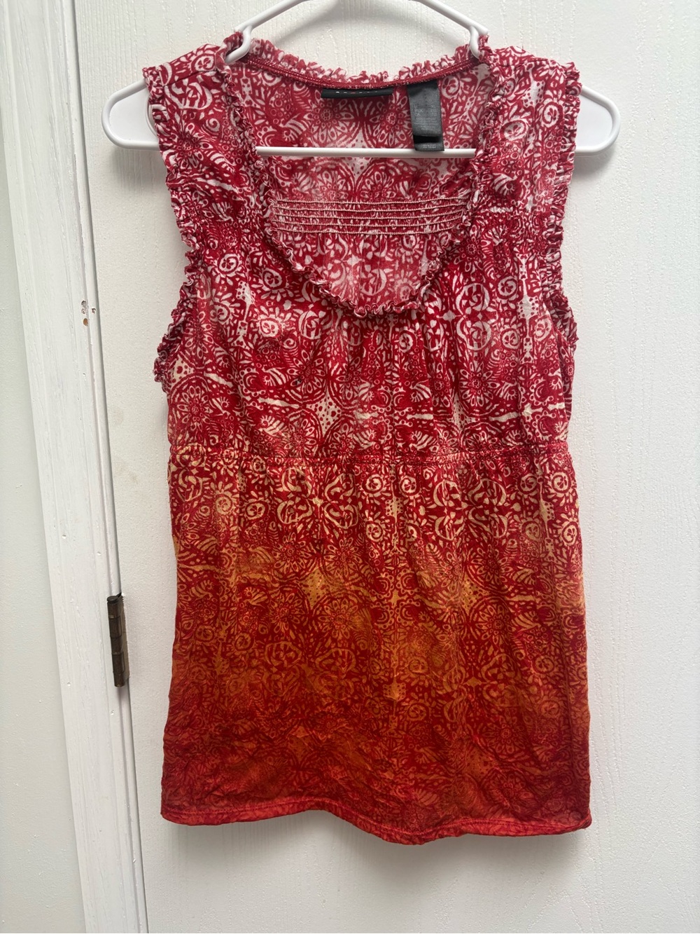Axcess Red to Orange Ombre Sleeveless Tank